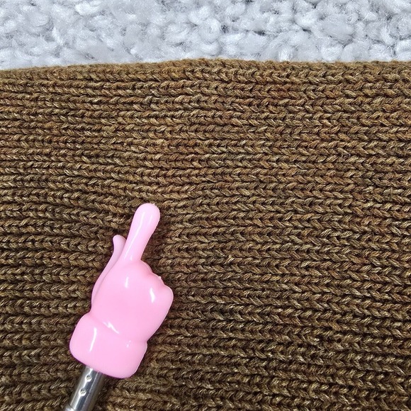 Peruvian Connection Sweater Women Small Brown Crochet Knit Pima Cotton Boho - Picture 8 of 12